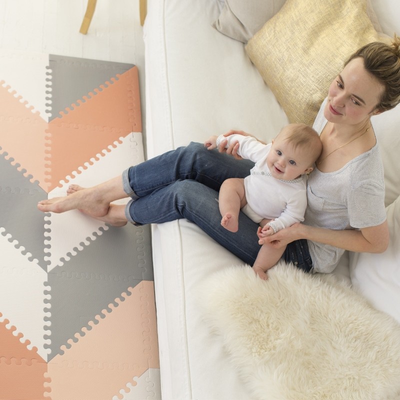 Skip Hop, mata piankowa Playspot Grey Peach GEO