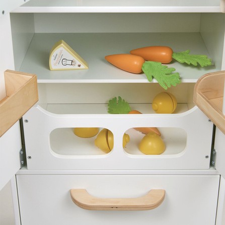 Tender Leaf Toys, Drewniana lodówka z kostkarką do lodu