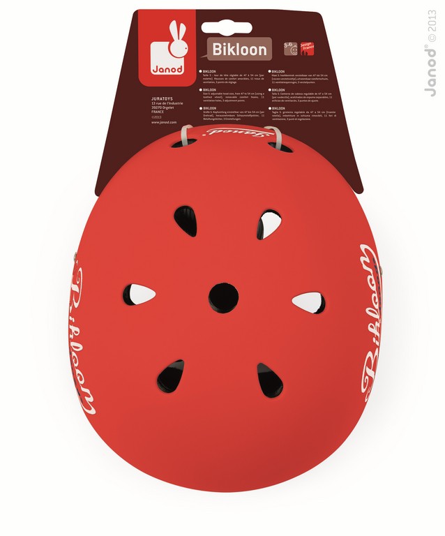 Janod Kask Ochronny Czerwony 3-6 lat