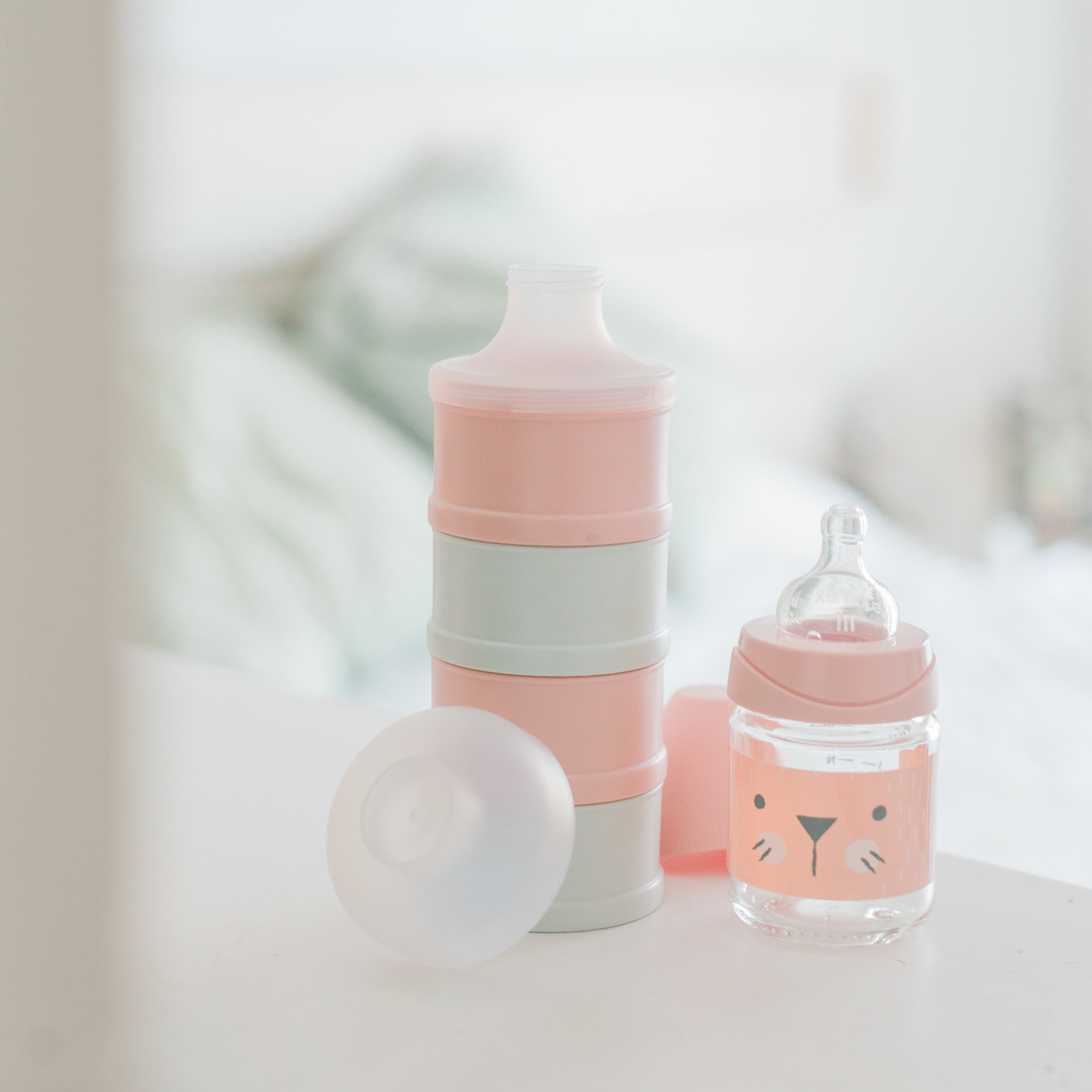 Suavinex, Butelka HYGGE 150ml - kotek różowy