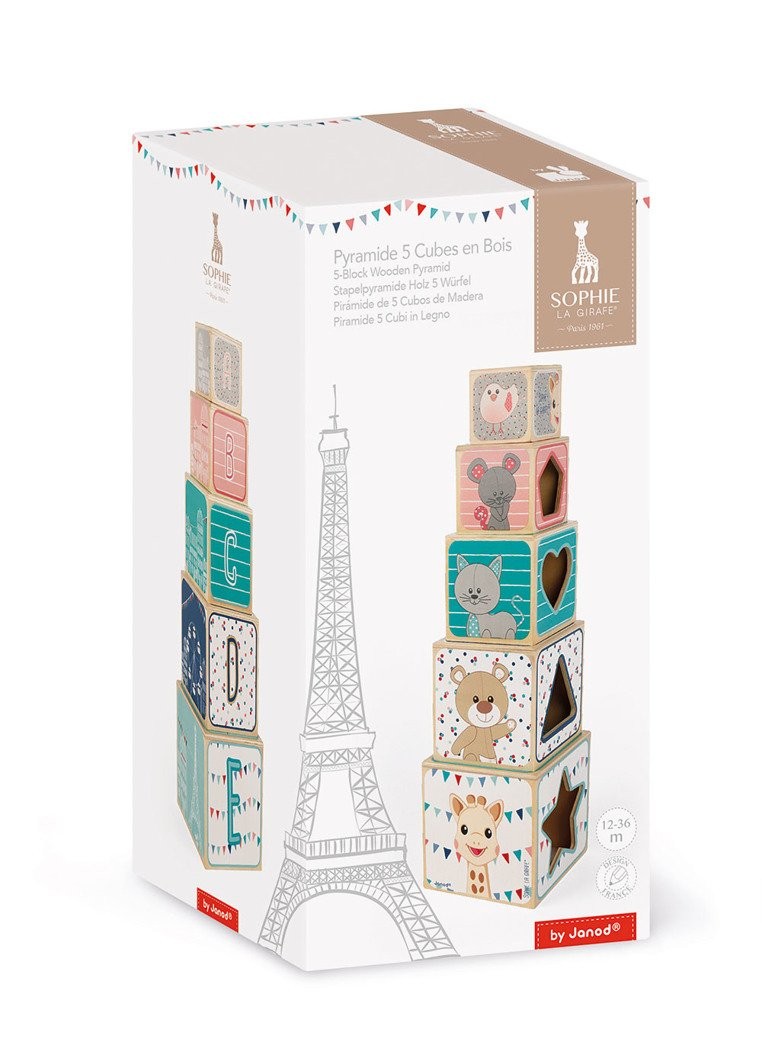 Janod Piramida Wieża Żyrafka Sophie 12m+