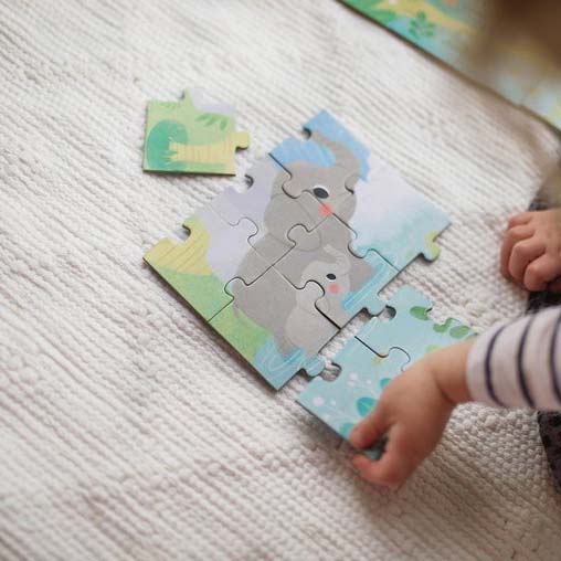 Janod Mini Puzzle Zwierzątka 12 el. 2+