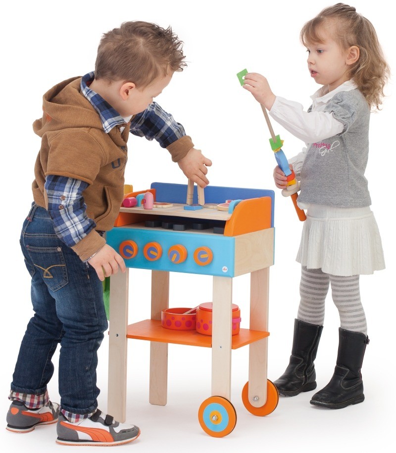 Sevi Grill i Kuchenka 2w1 Drewniany 48el 3+