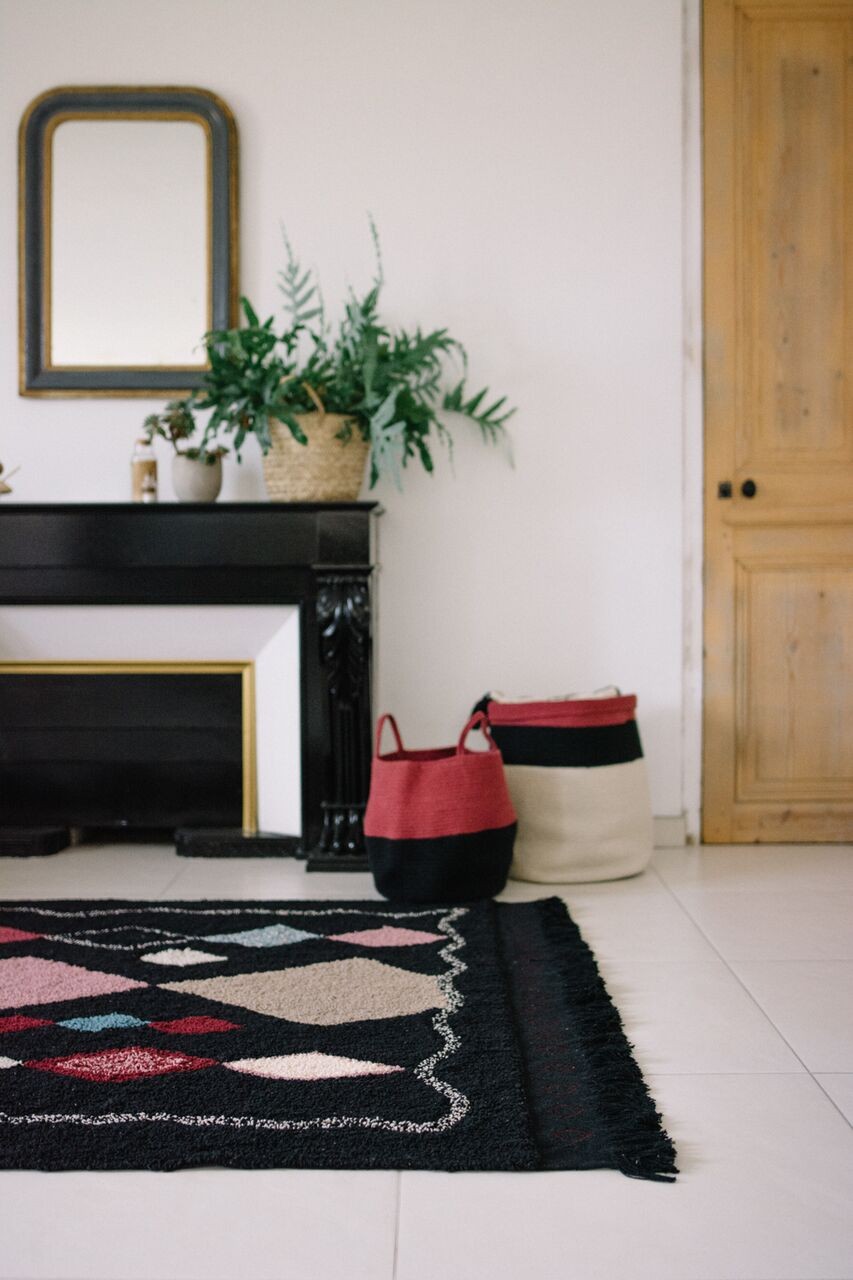 Lorena Canals Kosz ZOCO BLACK/AUBERGINE 35x30cm