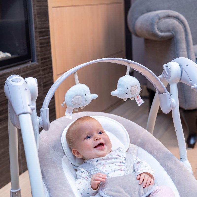 BO JUNGLE B-Huśtawka bujaczek Swing Dolphy Grey