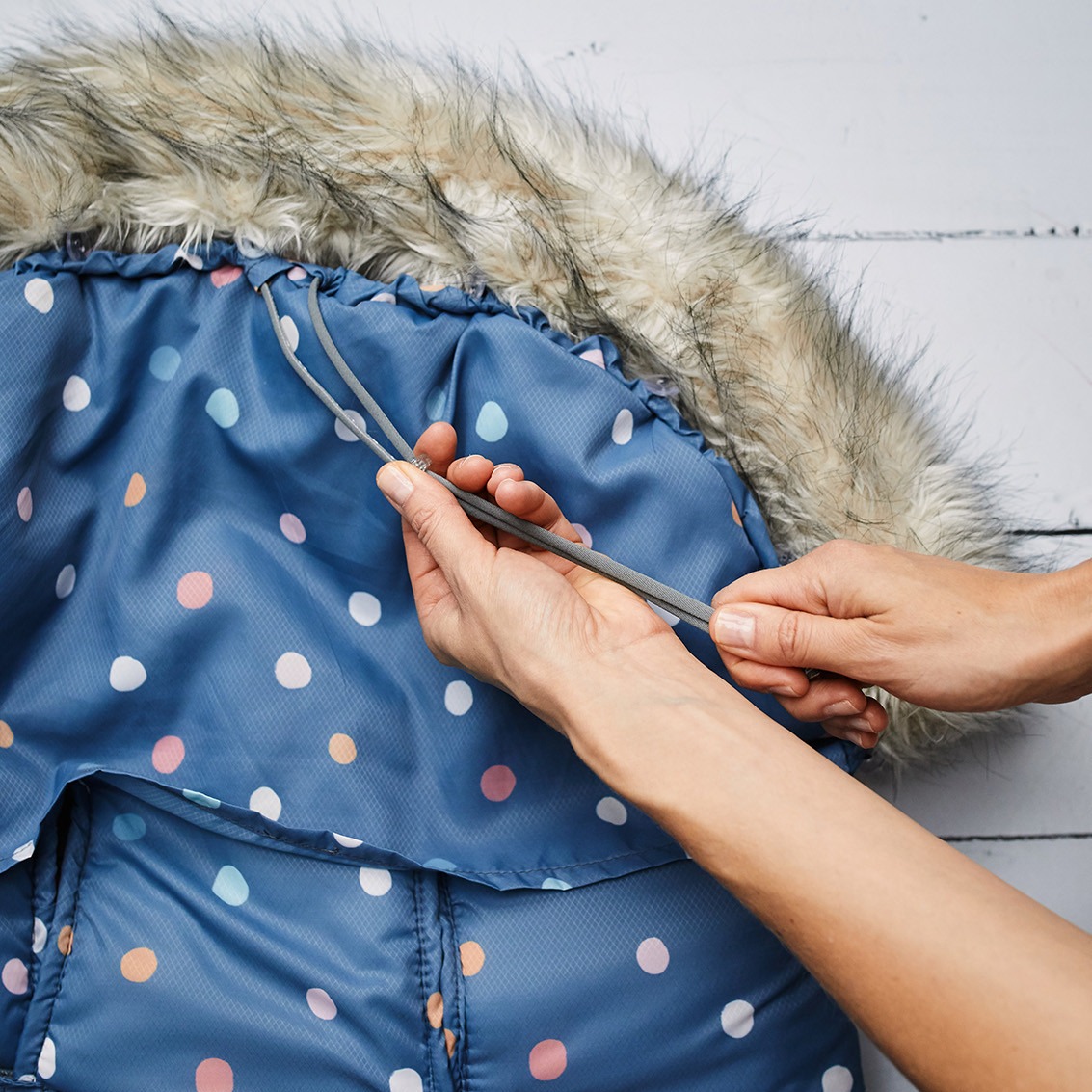 Śpiwór zimowy do wózka Dots 6-24m - Wodoodporny