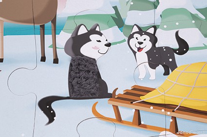 Janod Puzzle Sensoryczne Lodowa Kraina 20el 3+