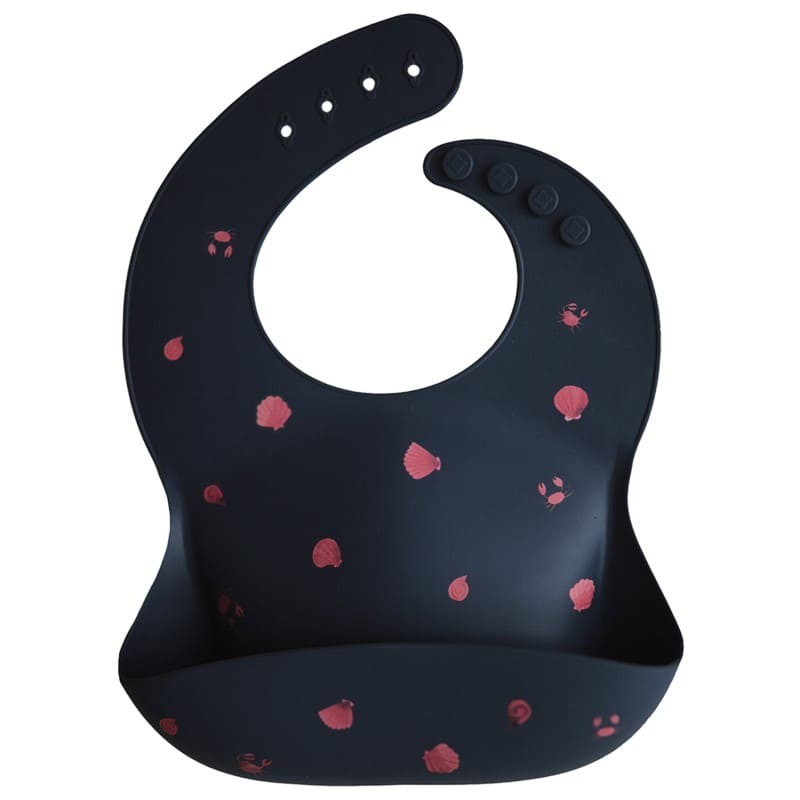 Mushie Śliniak Silikonowy Shells Smoke 6m+