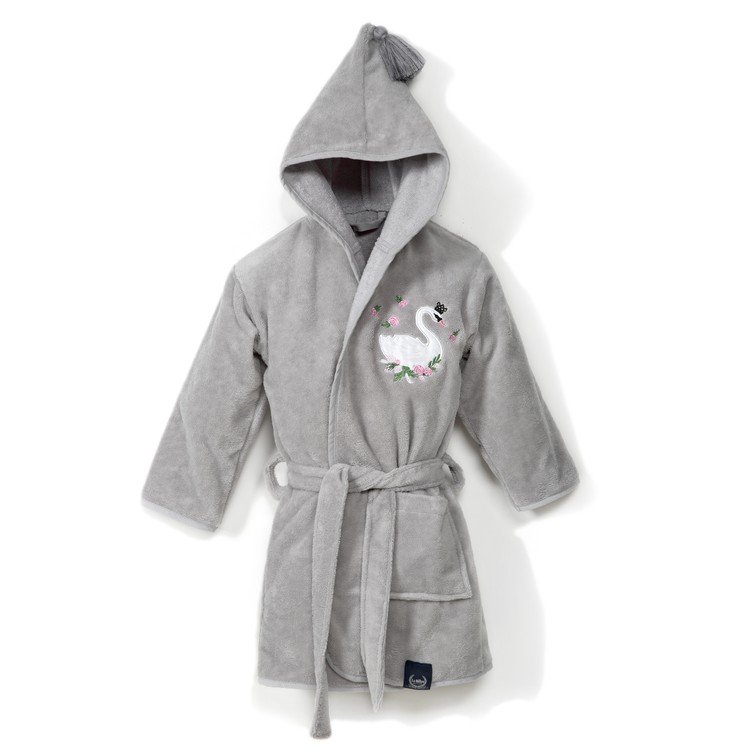 La Millou, Szlafrok Bamboo Soft - Large - Grey - Moonlight Swan