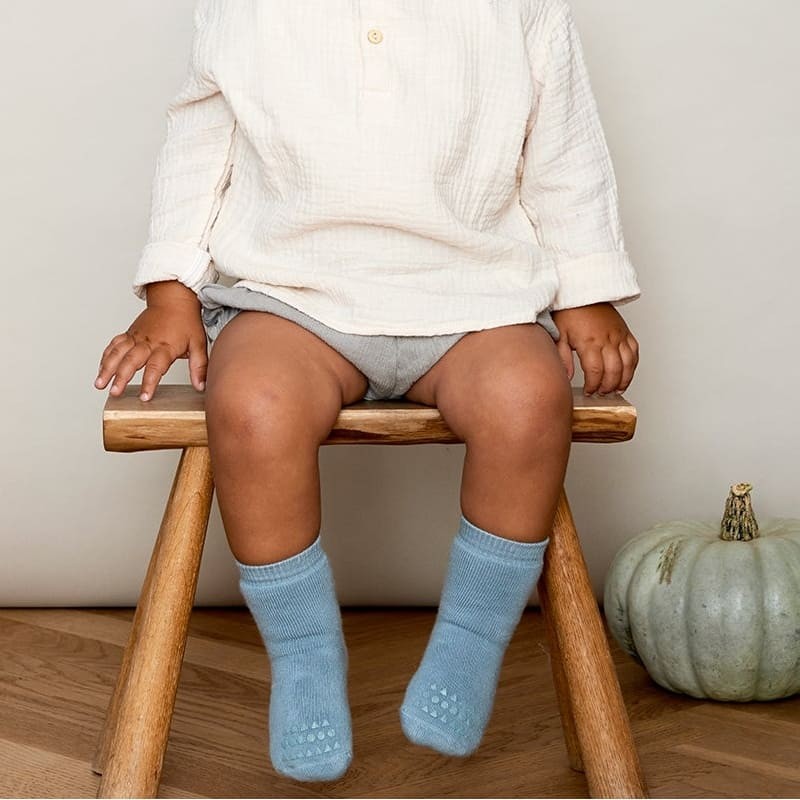 GoBabyGo Skarpetki Antypoślizgowe Dusty Blue 6-12 m-cy