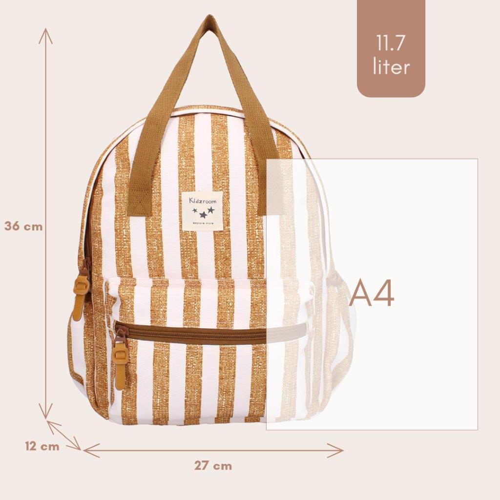 KIDZROOM Plecak dla dzieci L Stripe Frenzy Brown 
