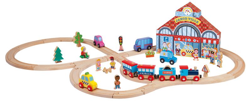 Janod Miasteczko z Torami Story Box 3+ Edukacja