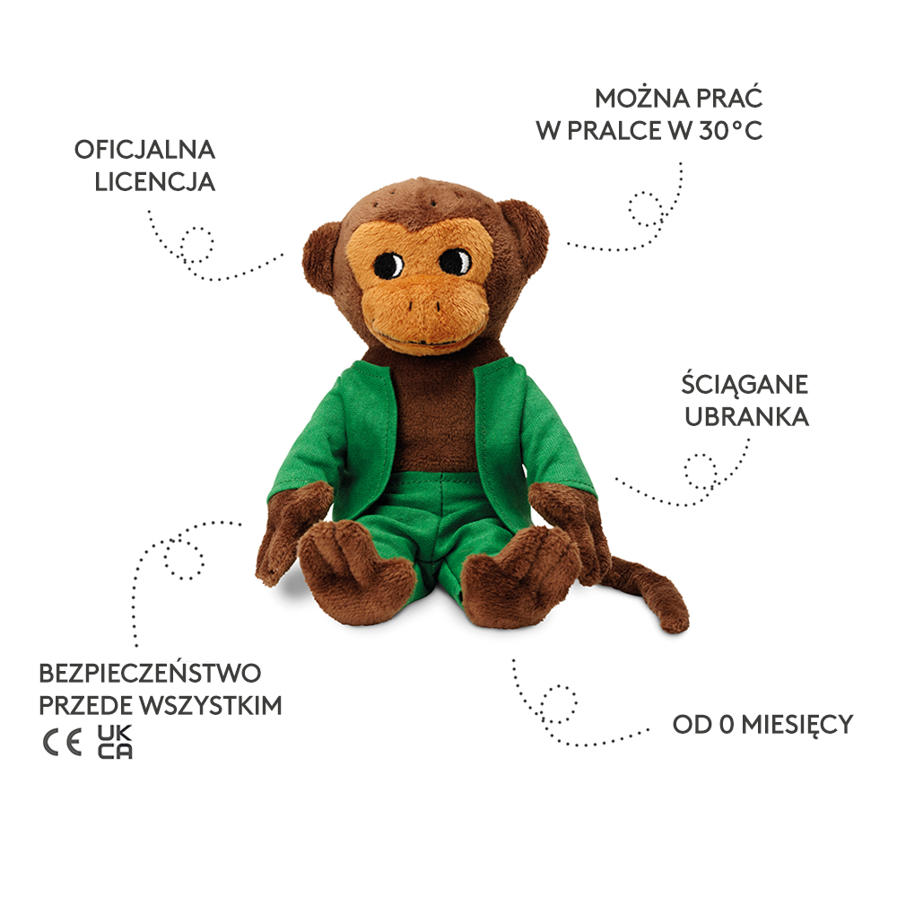Maskotka Pan Nilsson – małpka z Pippi Langstrumpf, 23 cm
