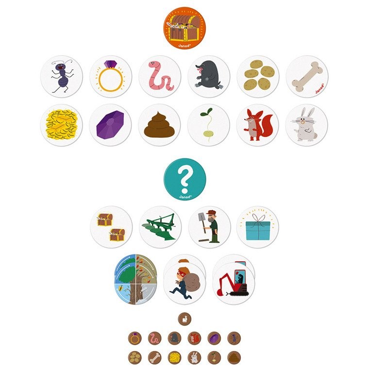 Janod Gra Memory Skarby w ogrodzie 3+