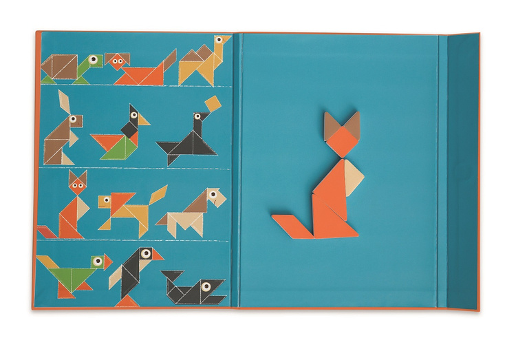 Scratch Magnetyczna Układanka Tangram Kształty i Kolory 4+