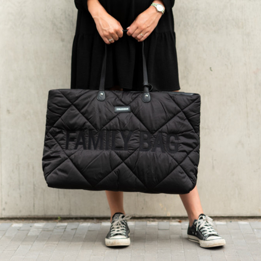 Childhome Torba Family Bag Pikowana Czarna - Praktyczna dla Rodziny