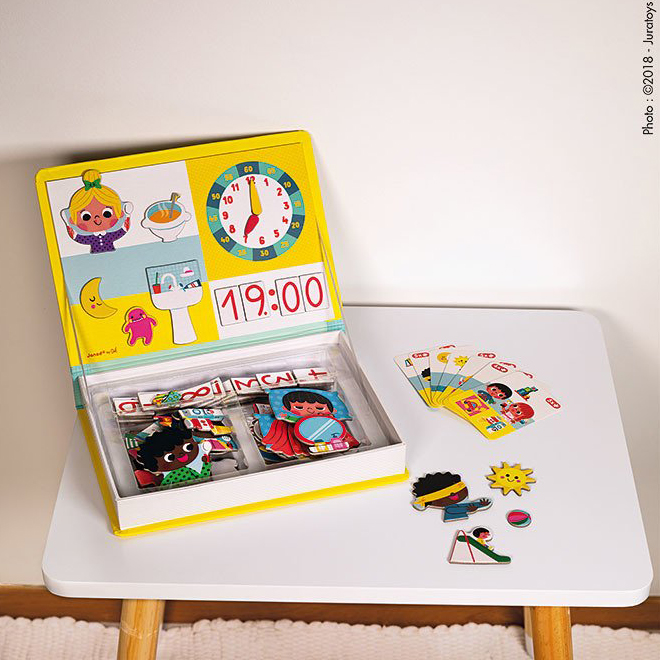 Janod, Magnetyczna układanka Uczę się zegarka Magnetibook 