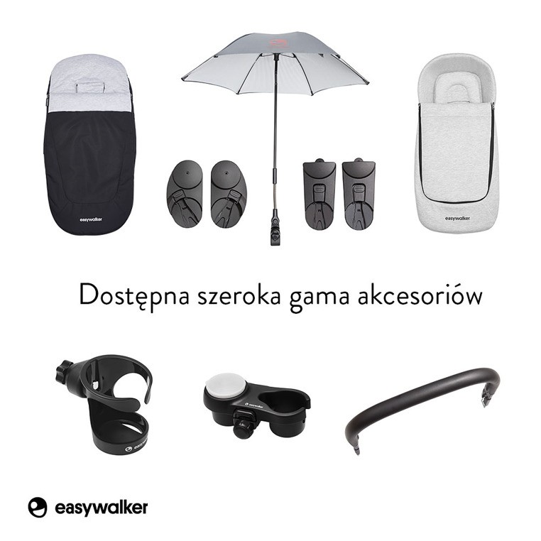 Easywalker Charley Wózek Głęboko-Spacerowy Night Black 0+