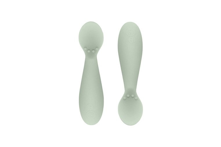 EZPZ Komplet naczyń silikonowych First Foods Set 6m+ pastelowa zieleń