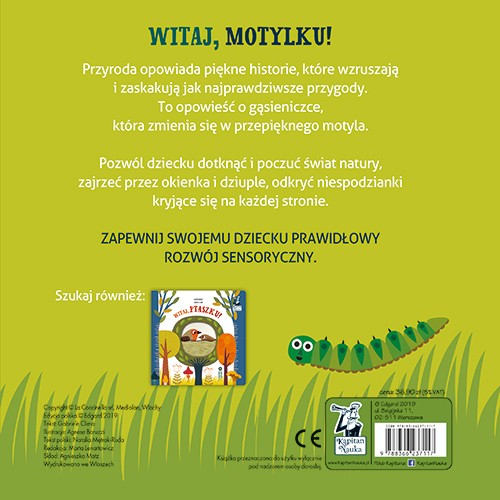 Witaj Motylku - Książeczka Sensoryczna dla Dzieci 0+