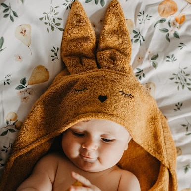 Samiboo Bambusowy ręcznik króliczek Khaki 80x80 cm