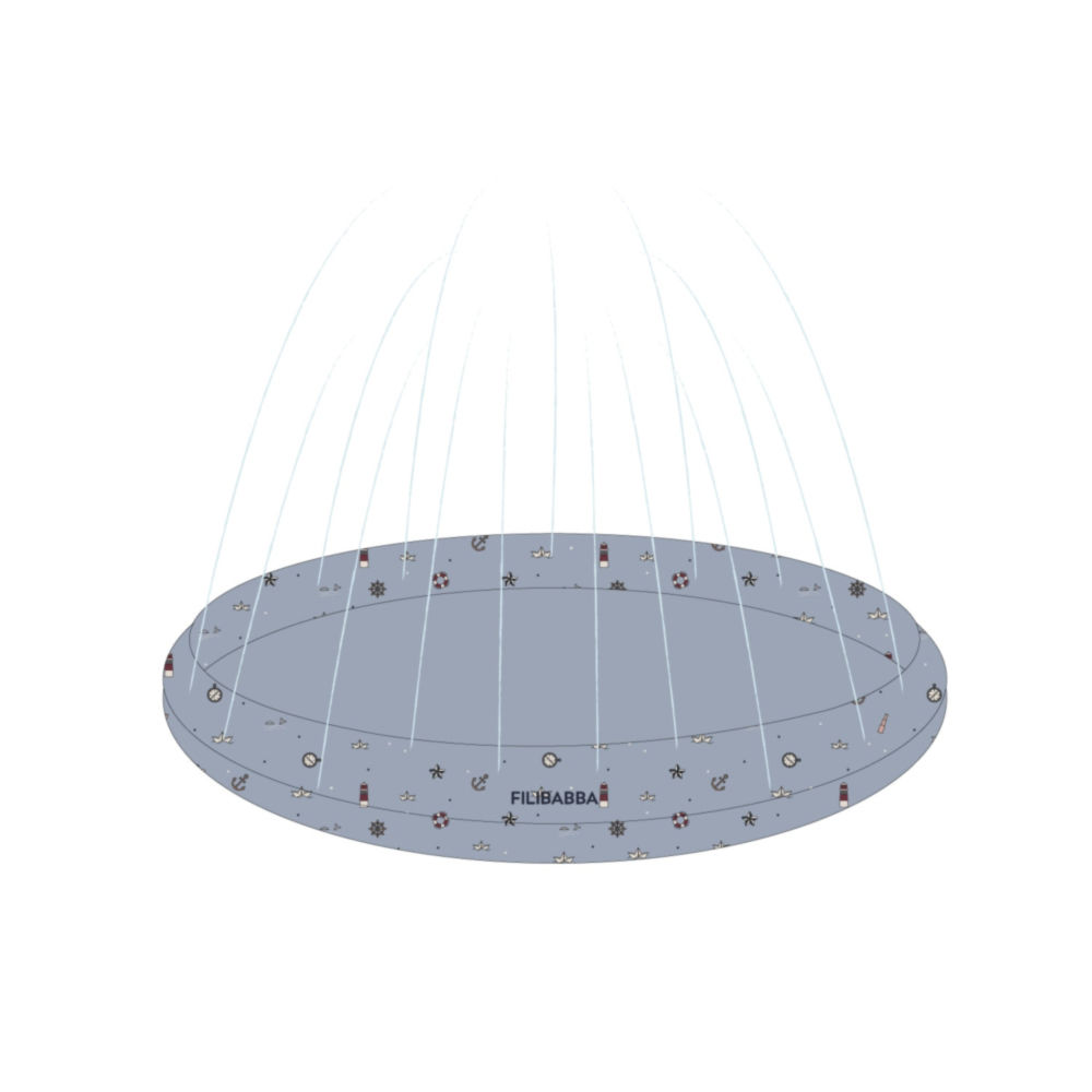 Filibabba, Mata tryskająca wodą Ø 100 cm Alfie Little sailor