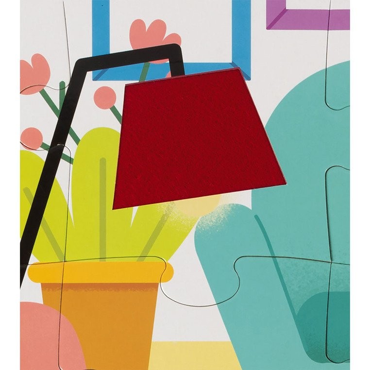 Janod Puzzle Sensoryczne Zwierzęta Domowe 20el 2+