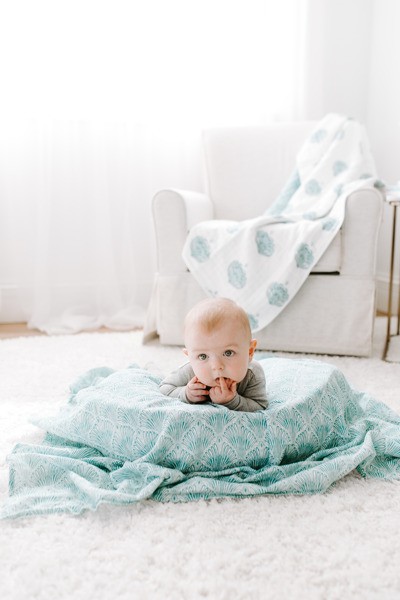 Aden & Anais Otulacz Muślinowy Paisley Teal 4 szt 0+