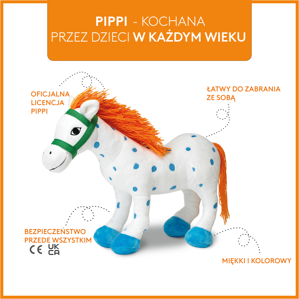 Maskotka Alfonso – koń z Pippi Langstrumpf, 30 cm