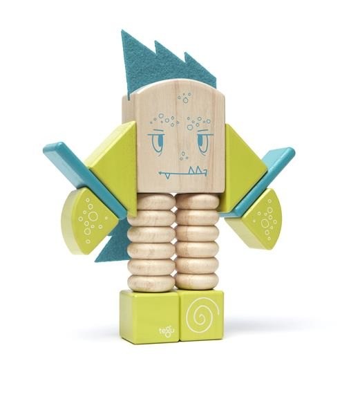 Tegu Drewniane Klocki Magnetyczne STICKY MONSTERS Zip Zap 1+
