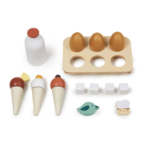 Tender Leaf Toys, Drewniana lodówka z kostkarką do lodu