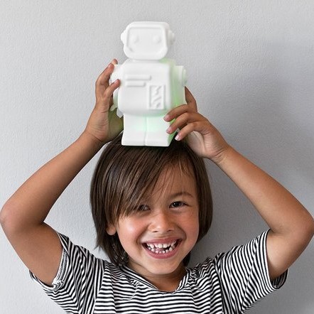 Flow Amsterdam Lampka LED Robot Hero 0+