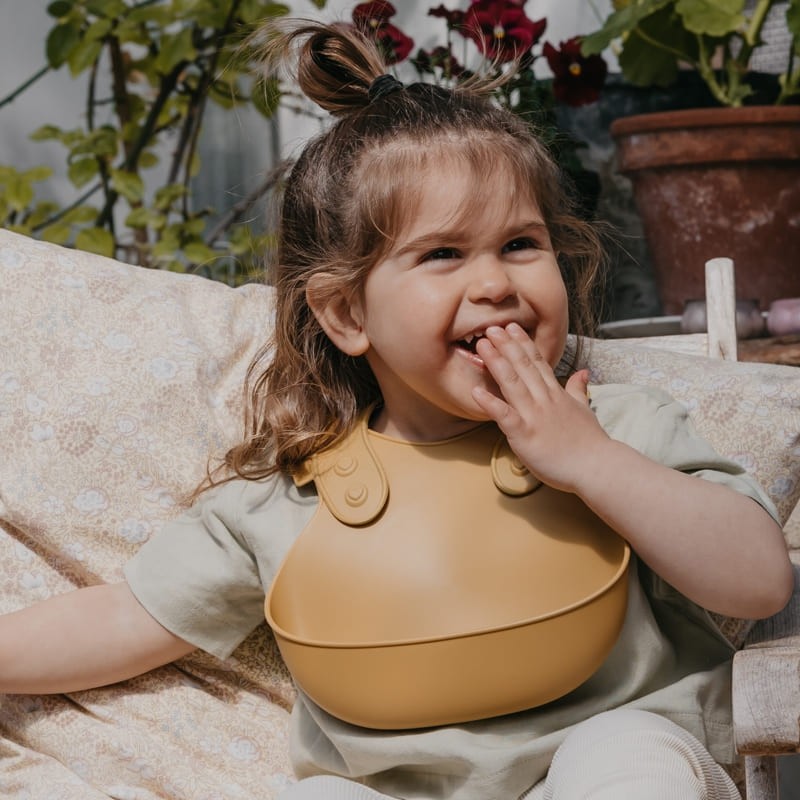 Bibs Śliniak Silikonowy Premium Mustard 6m+