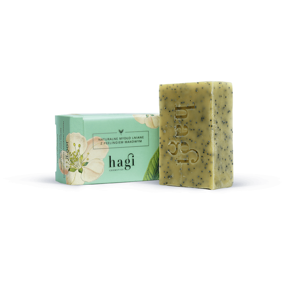 Hagi Naturalne Mydło Lniane z Peelingiem Makowym | Ciało