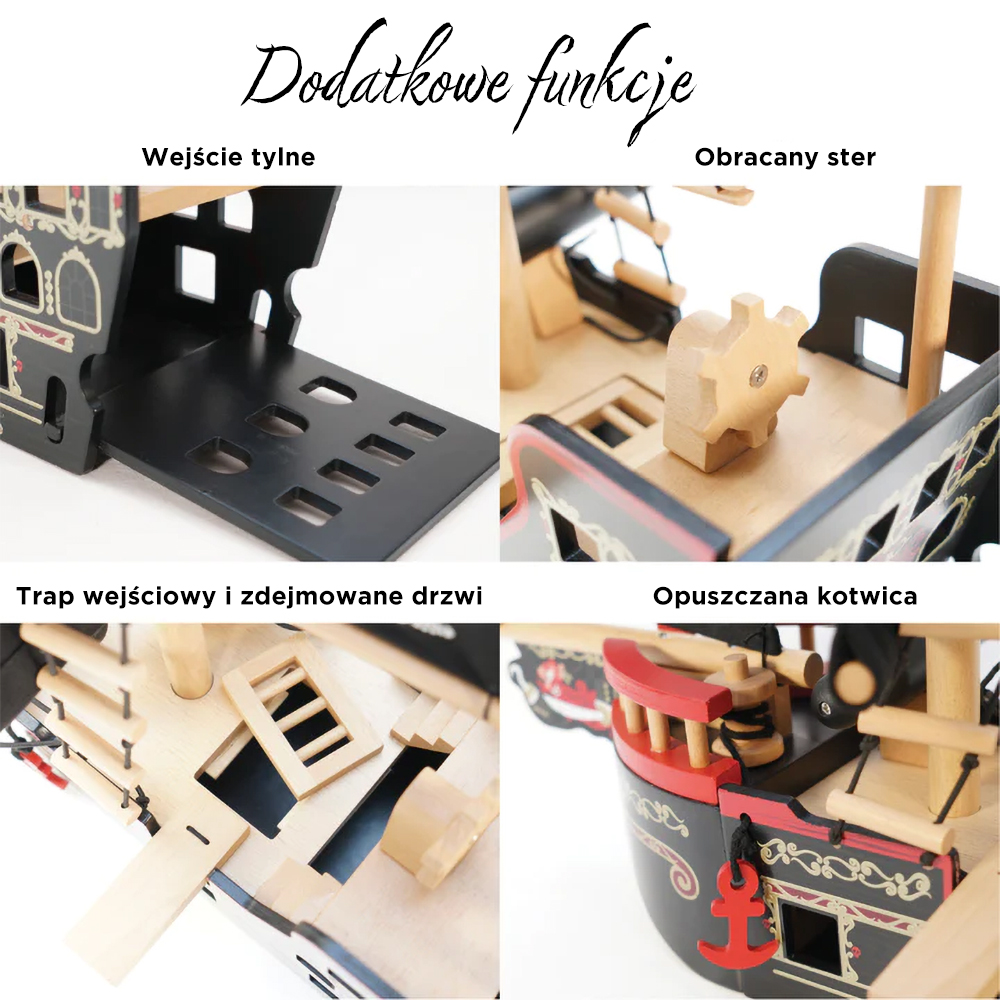 Le Toy Van – Drewniany statek piracki Barbarossa FSC 3+