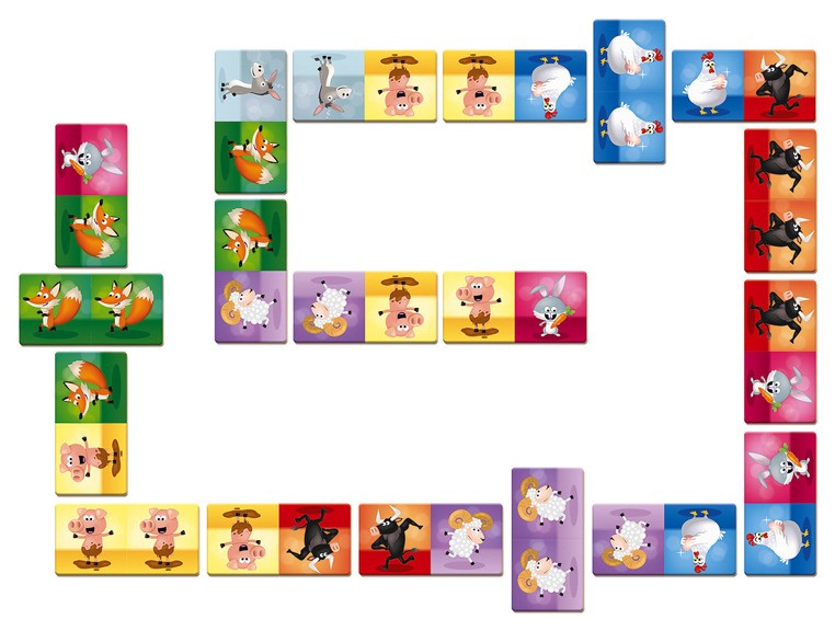 Janod Domino Zwierzęta Rigolooo Edukacyjne 3+