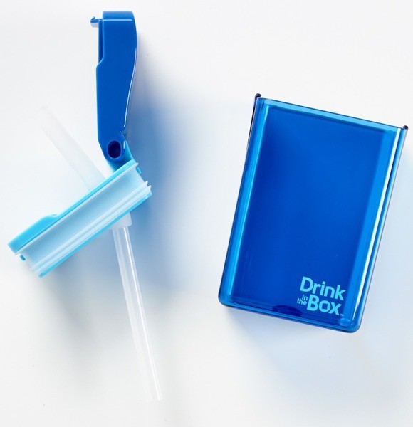 Drink In The Box Bidon ze słomką niebieski 240ml 1+