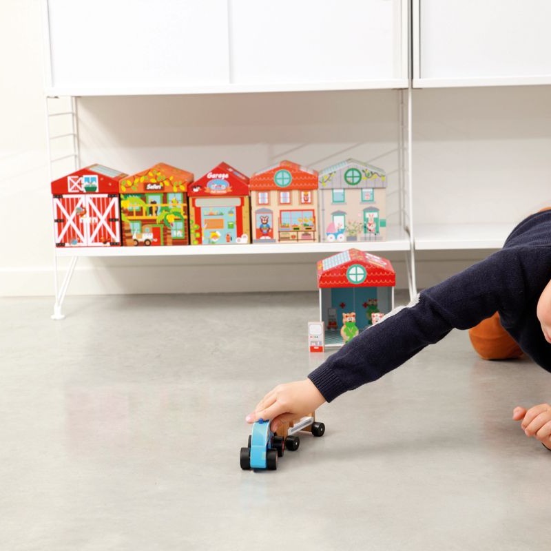 Scratch Domek FARMA 2w1 Drewniany dla Dzieci 3+