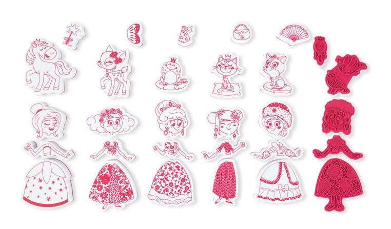 Janod Zestaw Stempelki Pokaz Mody 4+ Kreatywny