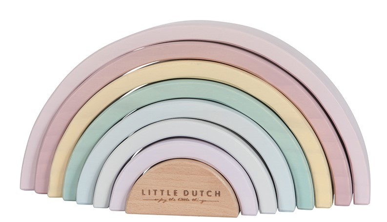 Little Dutch Drewniana Tęcza Pastelowa 8el 1+