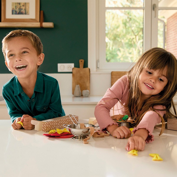 Janod Filcowy zestaw makaronów do gotowania 58el 3+