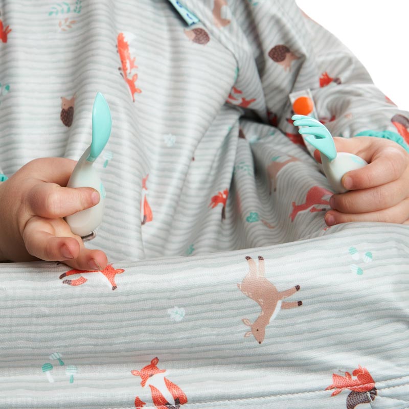 BIBaDO Wodoodporny śliniak BLW Woodland 6m-3l