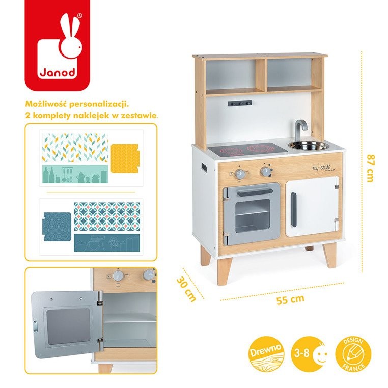 Janod Duża Kuchnia Drewniana My Style 3+