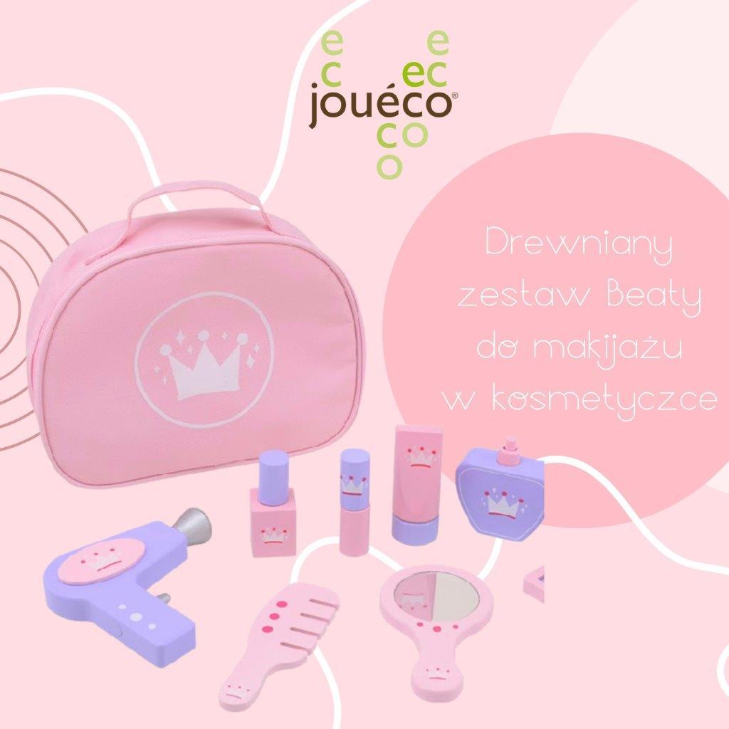 Joueco Drewniany Zestaw Beauty z Kosmetyczką 3+