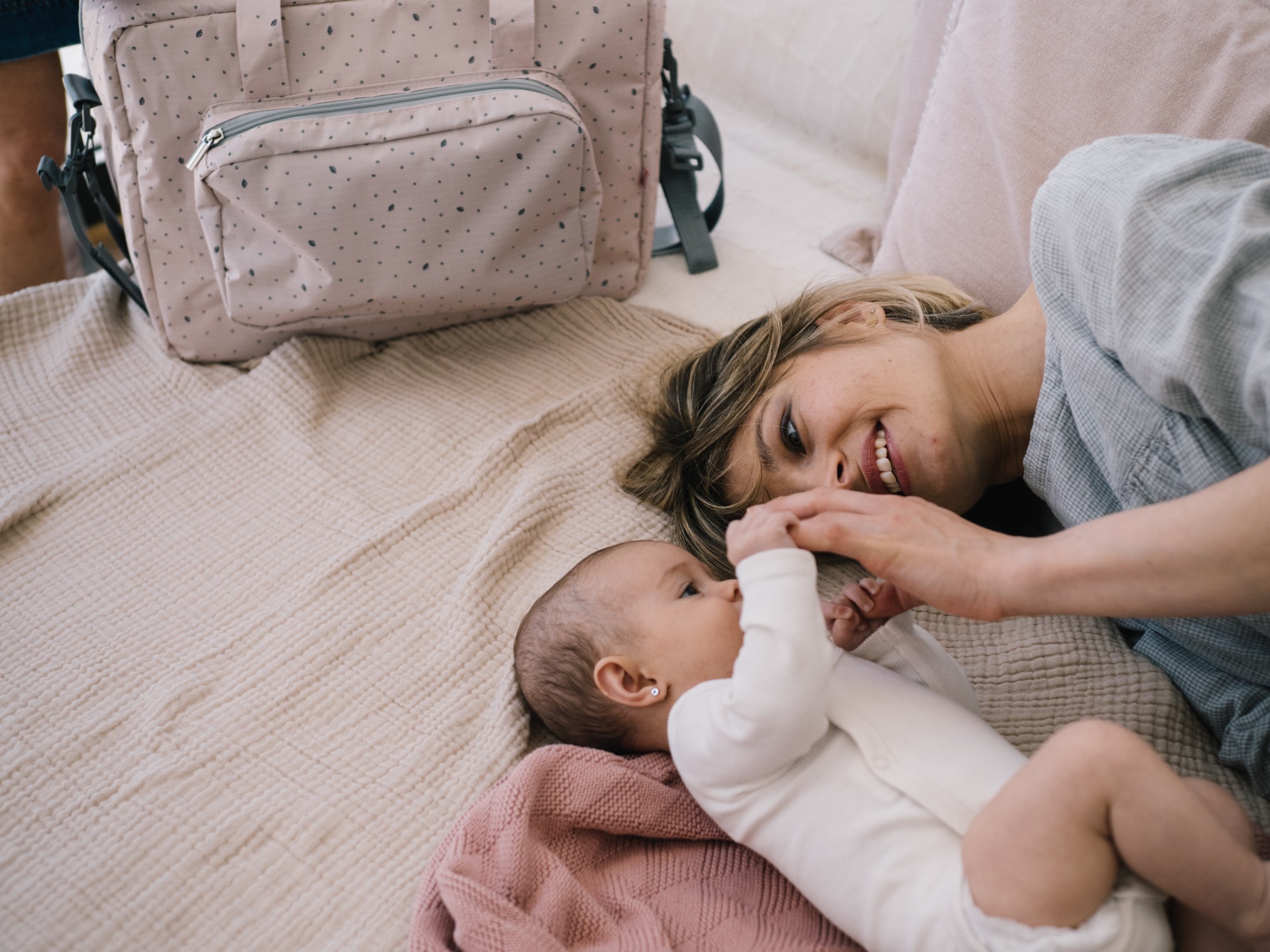 My Bag's, Torba Maternity Bag Leaf Pink