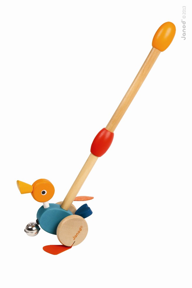 Janod Kaczka Drewniana Pchacz 12m+