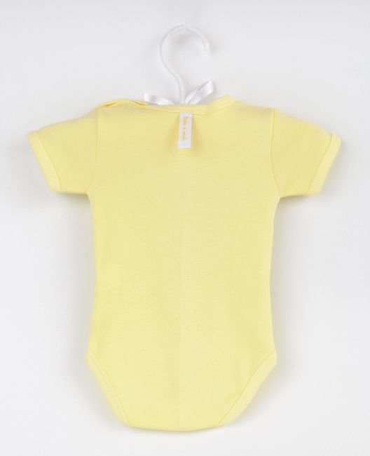 Body dziecięce z krótkim rękawkiem ŻÓŁTE roz.6-9m