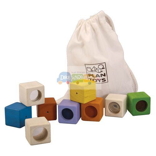 Plan Toys Klocki interaktywne w woreczku 9el 1+