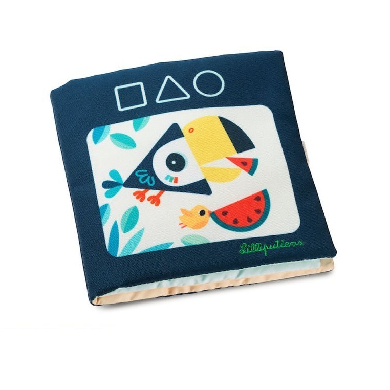 Lilliputiens Miękka książeczka nauka kształtów 18m+