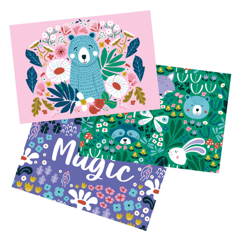 Auzou Kolorowe karty do zdobienia DIY 3+